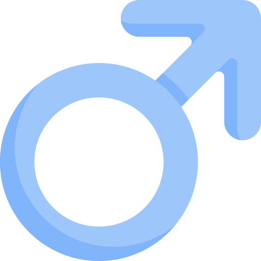 Blue male gender symbol icon