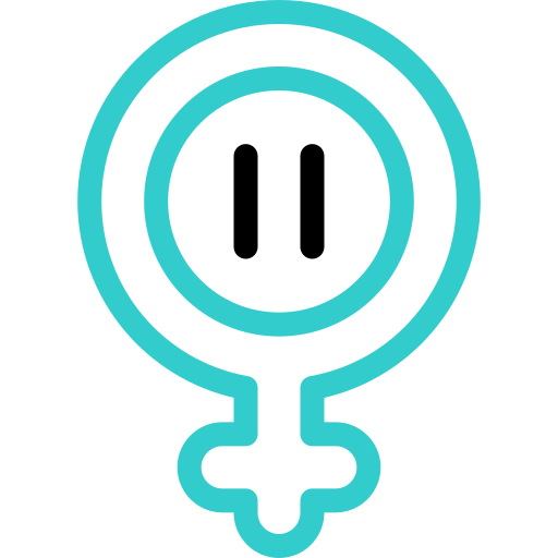 Feminism symbol illustration, gender equality concept