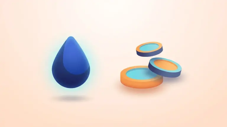 Blood test price illustration — blood droplet and value concept, HDC Medical